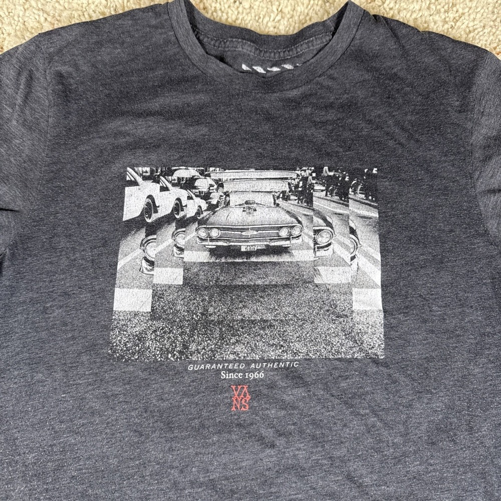 VANS "OFF THE WALL" Dark Grey Soft T-Shirt Adult Men's Size Medium Skate